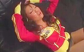 Tanned Japanese Chick Getting Bukkake